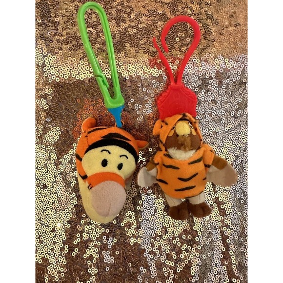 Vintage Disney McDonald s 2 key chains Pooh, Tiger, Owl - Picture 1 of 6